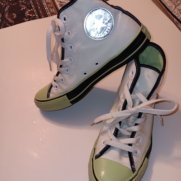 Converse Shoes - Converse Chuck Taylor All Star Hightops Golf Wang Collab Preowned White/Green